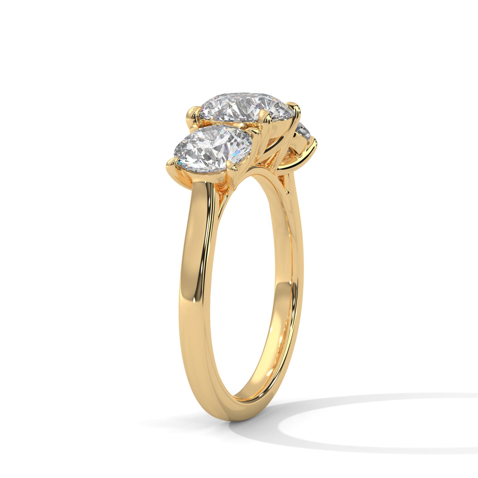 Trio Round Gemstone Ring (SSJ-SOL-047) solitaire ring