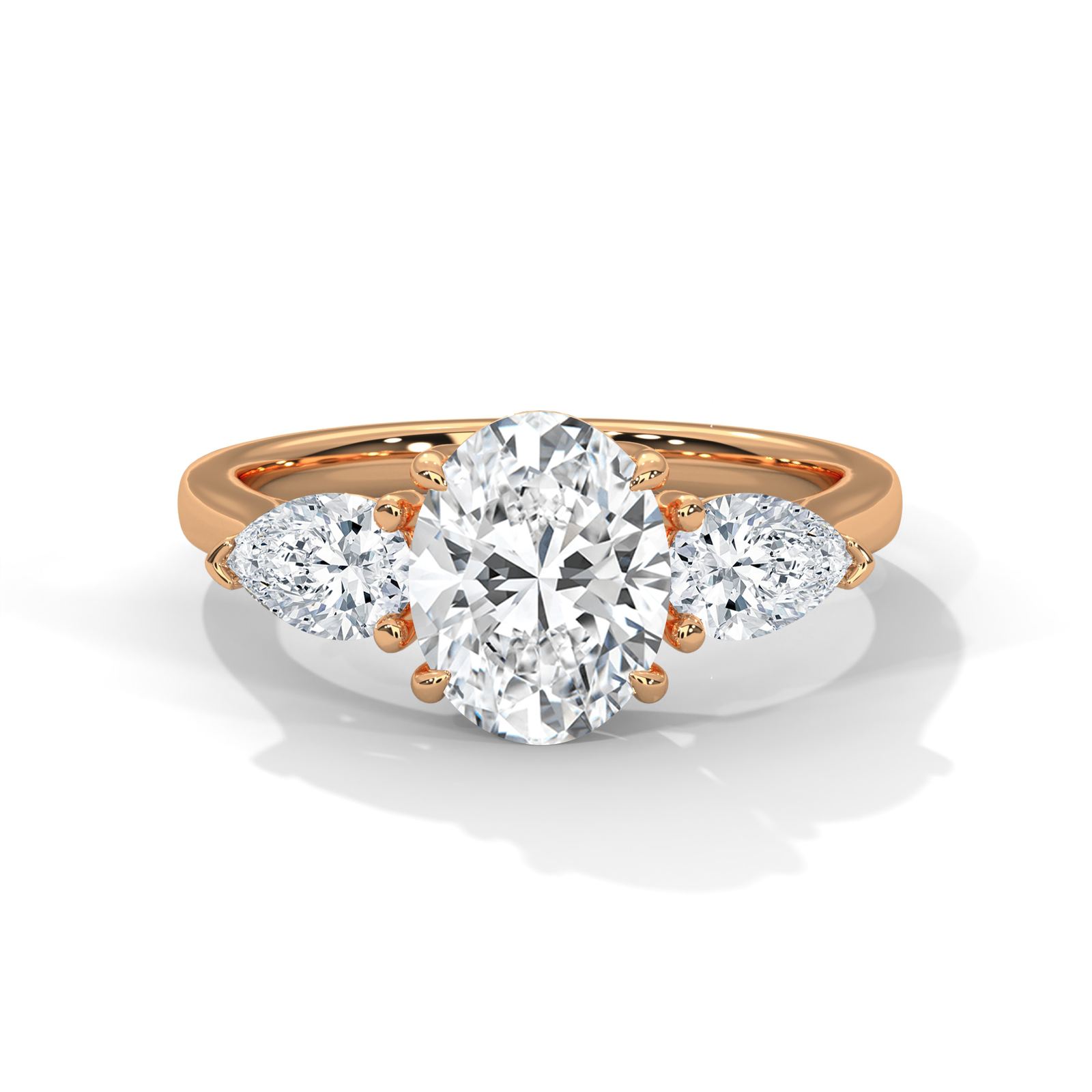 Elegant Pear Halo Ring (SSJ-SOL-081) solitaire ring