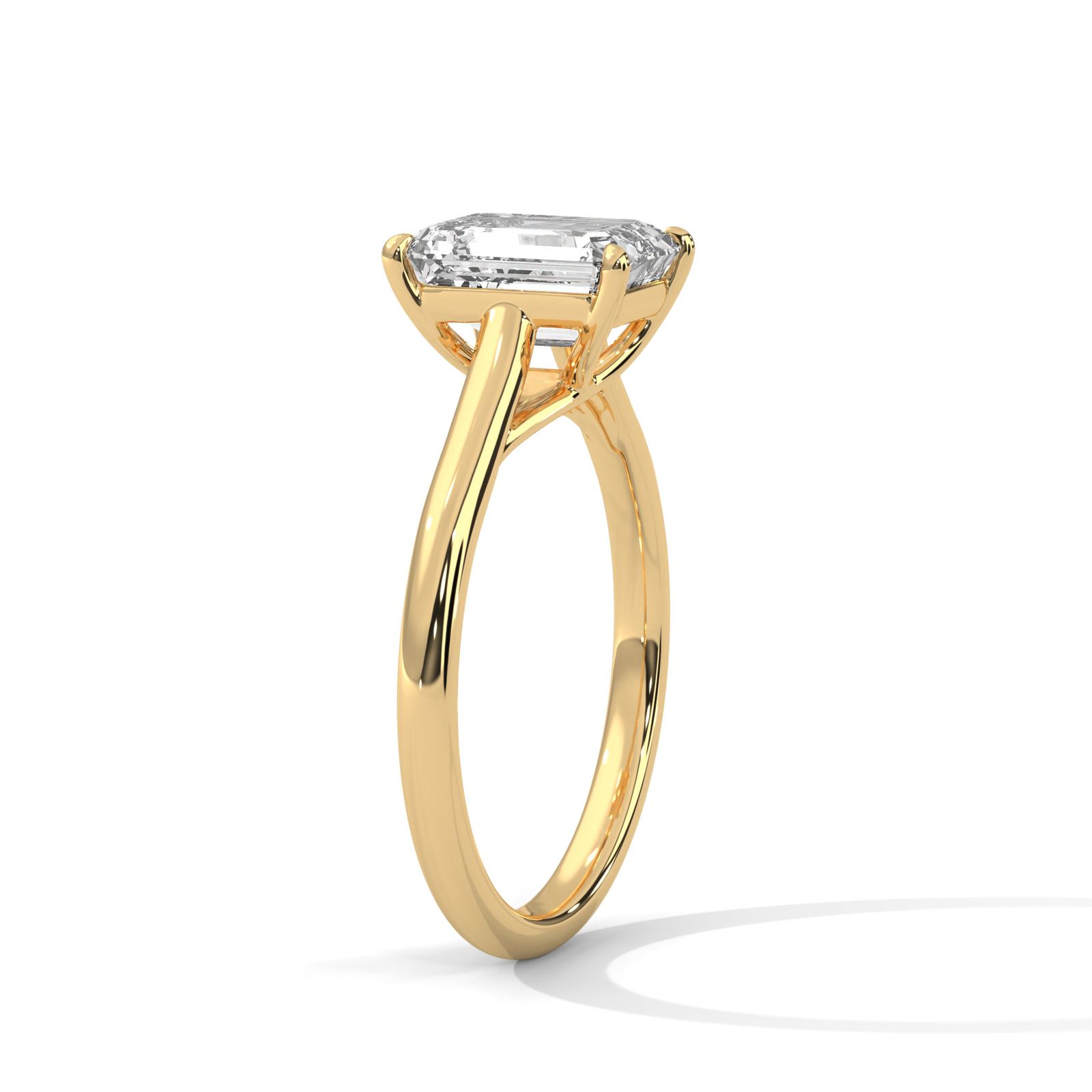 Elegant Round Solitaire Trio Ring (SSJ-SOL-068) solitaire ring