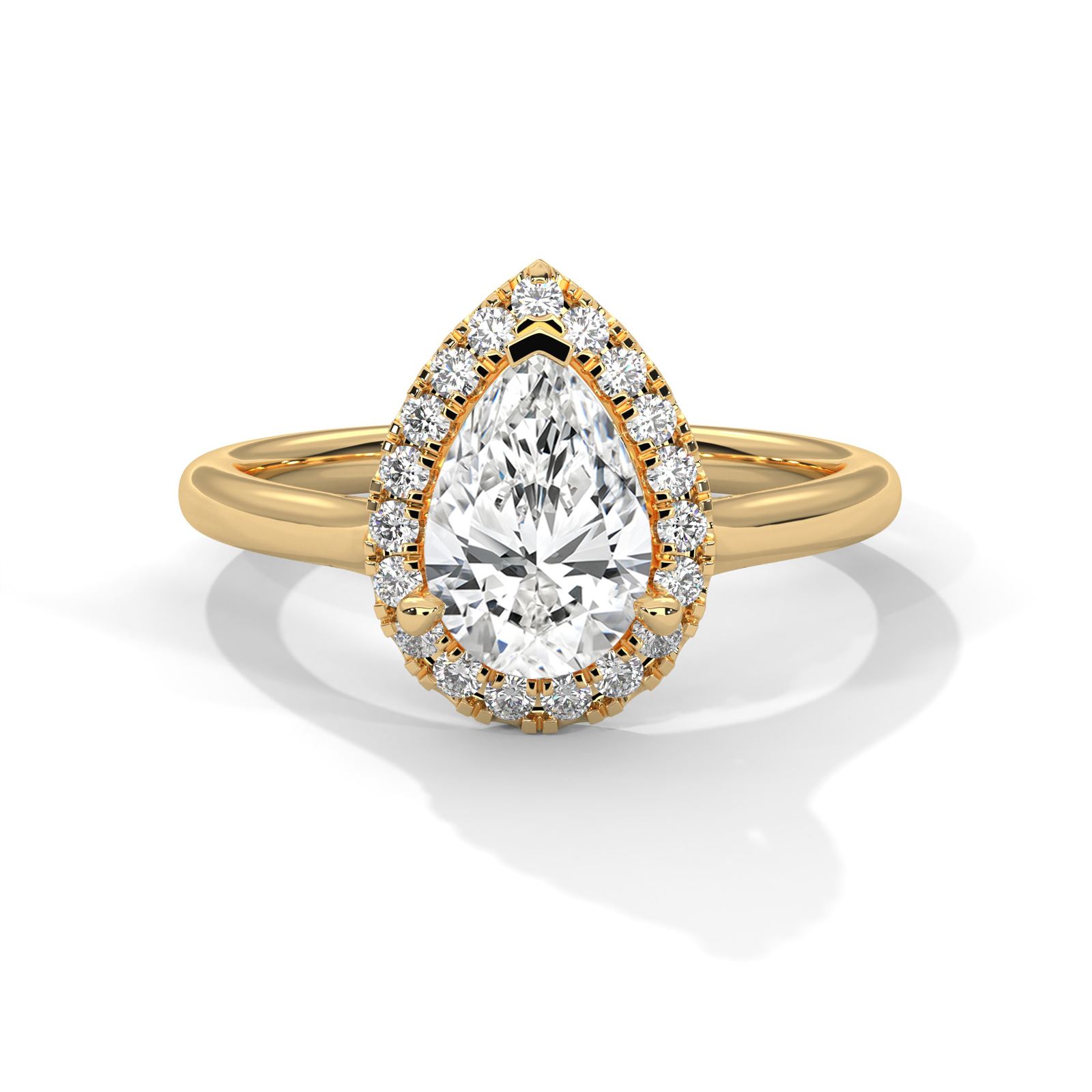 Elegant Pear Engagement Ring (SSJ-SOL-033) solitaire ring