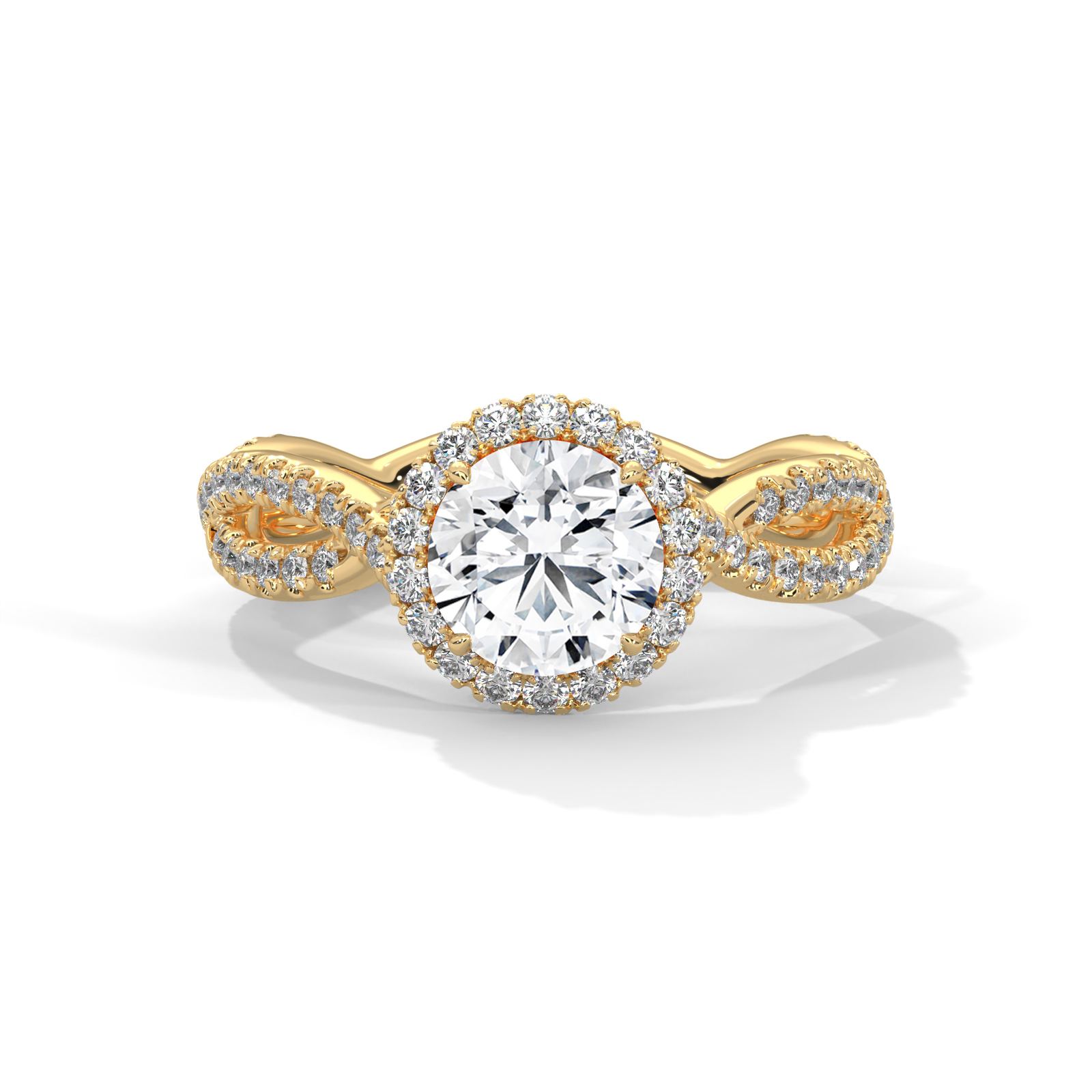 Twisted Round Solitaire Ring (SSJ-SOL-091) solitaire ring