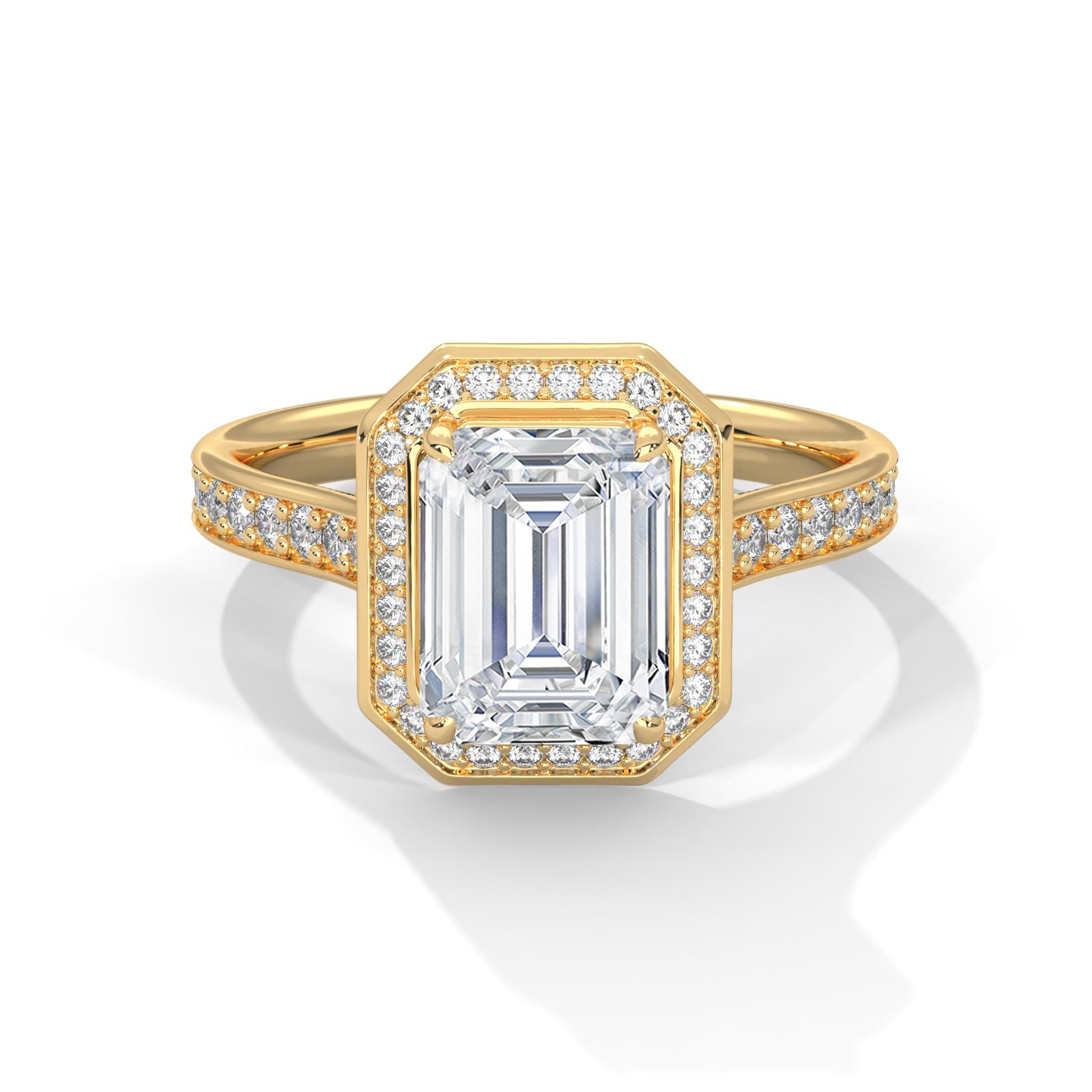 Elegant Emerald Cut Ring (SSJ-SOL-093) solitaire ring