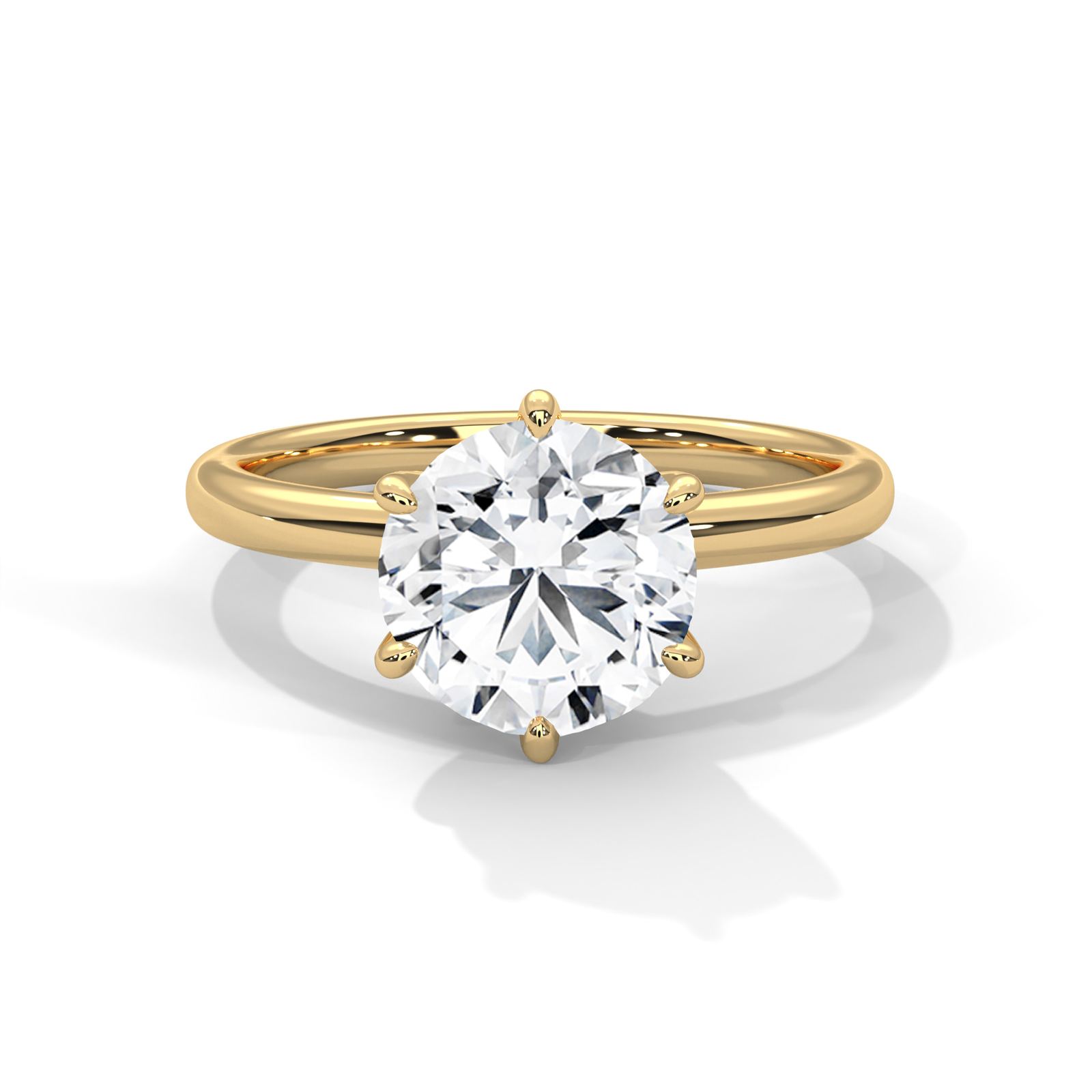 Elegant Round Solitaire Ring (SSJ-SOL-042) solitaire ring