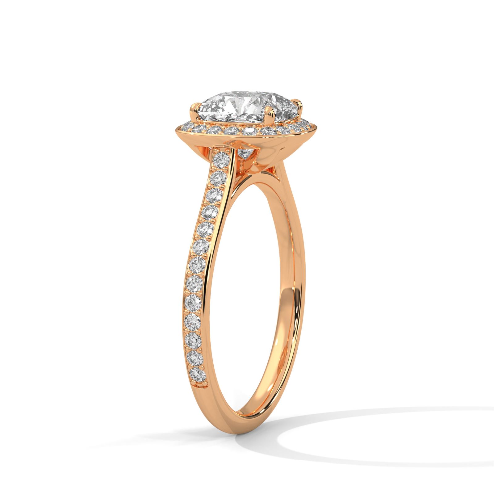 Cushion Sparkle Duo Ring (SSJ-SOL-067) solitaire ring