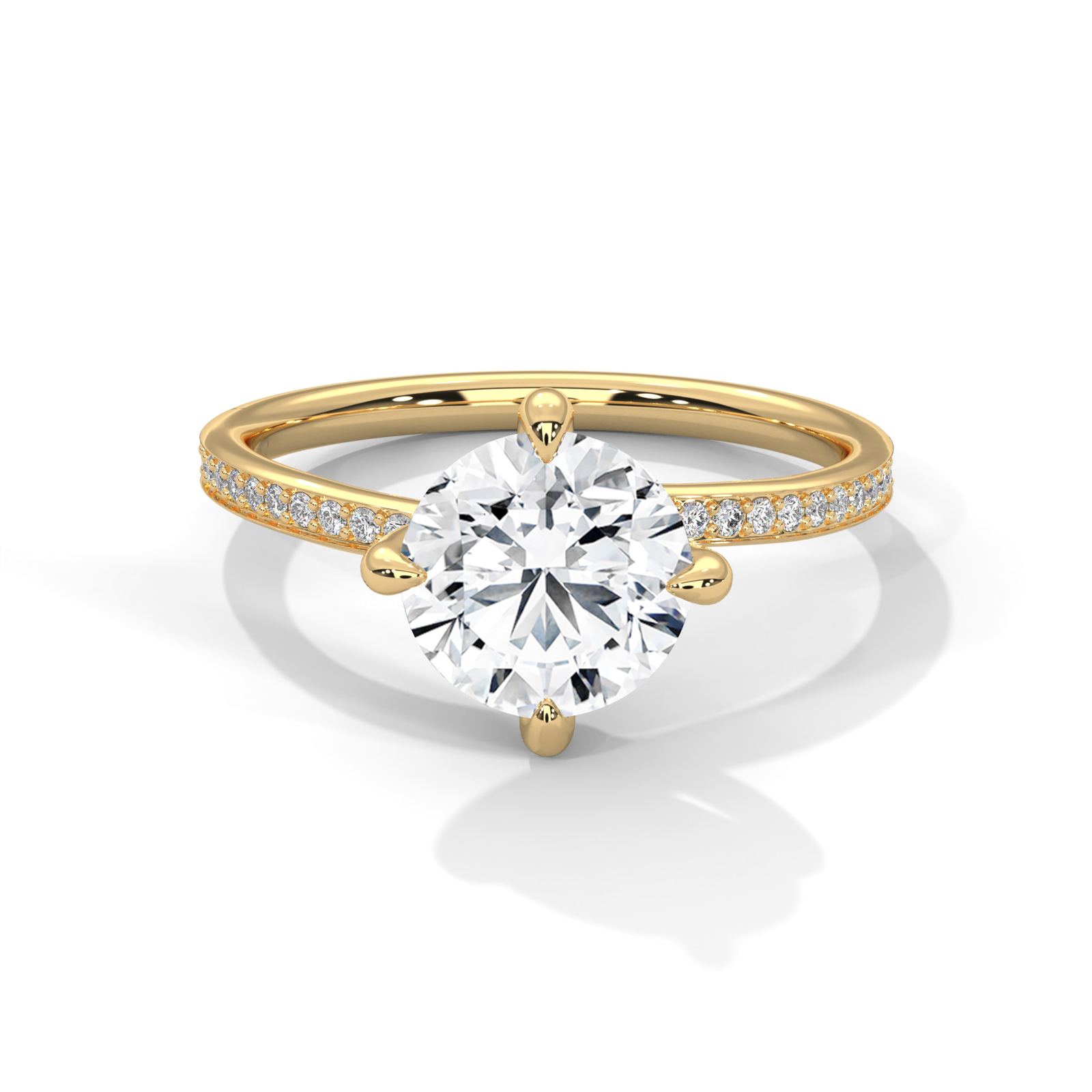 Radiant Round Solitaire Ring (SSJ-SOL-103) solitaire ring